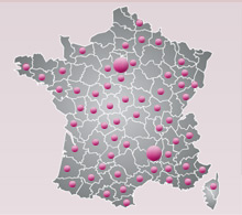 Carte de France - Tropicspa